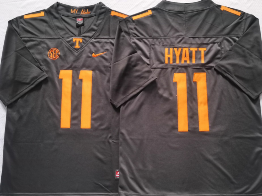 Men's Tennessee Volunteers Jalin Hyatt #11 Black Jersey